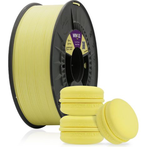 WINKLE Filamento PLA HD Pastello Giallo Banana  Filamento Stampante 3D  Filamento PLA 1,75 mm 300 g  PLA Giallo  Colore Senza Luminosità  Precisione Dimensionale  Bobina 300 g (1/5)