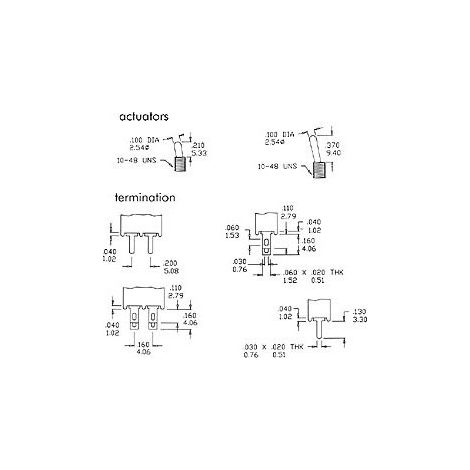 INVERSEUR SUBMINIATURE VERTICAL UNIPOLAIRE ON-ON VELLEMAN TS-4 (1/4)