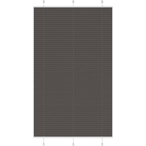 Plissee Schwarz 115x200 cm Stoffbreite 114,4 cm Polyester