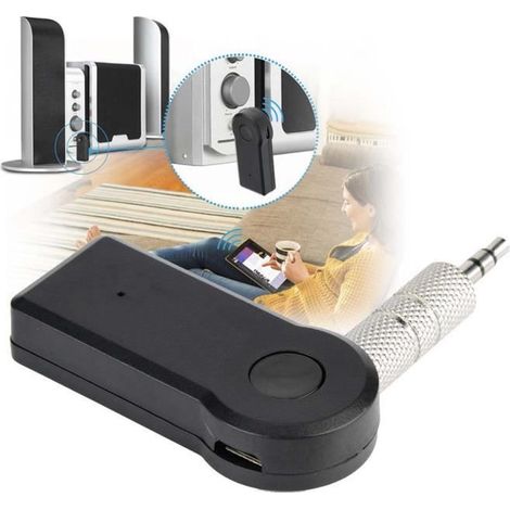 Adaptateur recepteur bluetooth 3.0 jack 3.5mm pour voiture autoradio prise casque chaine hifi ordinateur Hightechnology BOH (1/4)