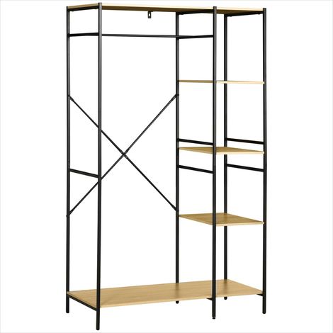 Porte-manteau bois naturel en métal 100 x 46 x 170,5 cm (1/5)
