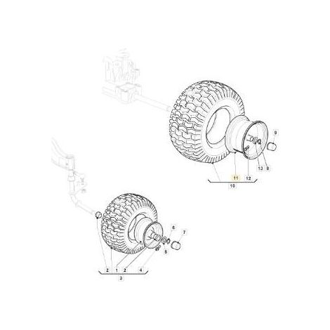 POSTER DEL CERCHIO RUOTA. 7,5X8 DG ORIGINALE STIGA - 182001505/0