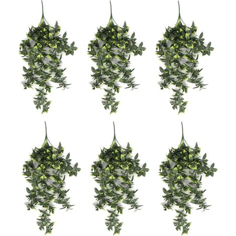 Pack of 6 x Hanging UV and Fire Resistant Artificial Pothos Plant 71cm - Premium Quality (1/3)