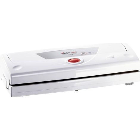 Magic Vac Alice, Máquina Envasadora al Vacío Multifunción para Bolsas al Vacío y Contenedores, con Doble Filtro y Kit de Envasado al Vacío, Sistema Patentado Hecho en Italia, Color Blanco