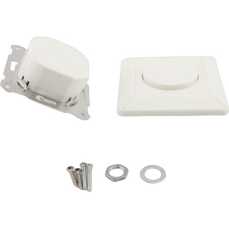 GARRYFIZH Interrupteur variateur LED rotatif mural avec bouton de variation pour ampoules LED et halogènes de 5 à 200 W (1/4)