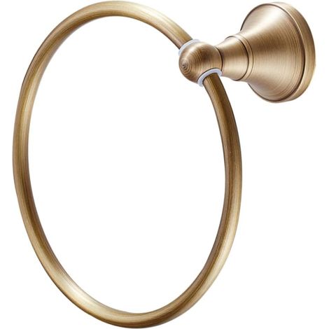 Anneau porte-serviettes rond européen pour salle de bain, effet brossé antique, cuisine ou bain (1/5)