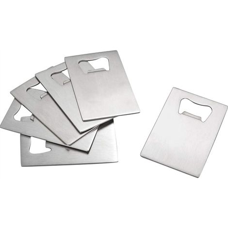 Ouvre-Boîte Acier Inoxydable Format Carte Bancaire - 6 Pièces (1/5)
