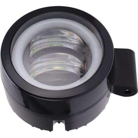 Phare antibrouillard LED auxiliaire 4D à double lentille 20 W avec œil d'ange pour moto, quad, camion et bateau, ouverture blanche (1/5)
