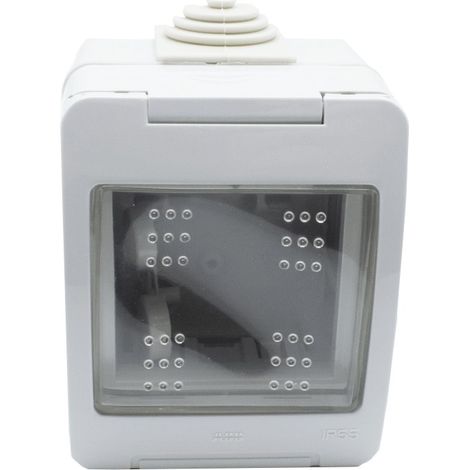 Contenitore da parete ip55 2 moduli abb chiara 2csk2255ch