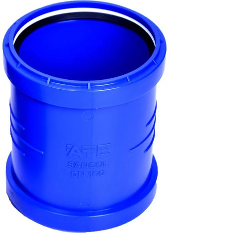 Raccord PE manchon coulisse femelle femelle Ø100 – Polypropylène renforcé – Bague d'étanchéité préassemblée – Conforme NF EN 1451-1 – ATE