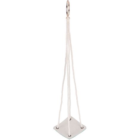 Hängender Pflanzkübel mit Boden aus PU-Leder und Baumwollseil, für den Garten, grün, 10 cm (1/5)