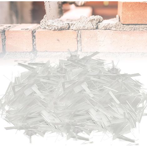 1 Kg Fibre de Polypropylène pour Béton et Mortier, Fibres de Renforcement Anti Fissures pour Plâtre et Ciment, Réduction du Retrait et Résistance du Béton 6mm (1/5)