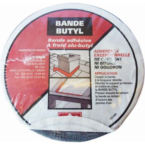 UBBINK Butyl-Dichtband - Ocker - 300 mm x 10 m - 791230