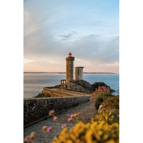 Tableau sur toile Phare du Petit Minou 65x97 cm - Impression sur Toile Murale Décorative - Image imprimée en HD sur Toile - Toile sur Châssis en Bois FSC - Fabriqué en France (1/4)