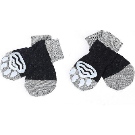paires de chaussettes antidérapantes avec coussinets en caoutchouc pour chiens et chats - Protègent les pattes et les sols, pour petits et grands animaux (1/5)