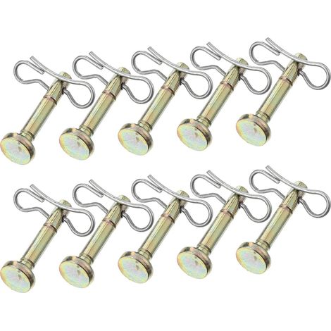 Lot de 10 goupilles de cisaillement et goupilles fendues pour souffleuse à neige Craftsman, Cub Cadet 738-04124A et 714-04040, 10 goupilles de cisaillement et 10 goupilles fendues (1/5)
