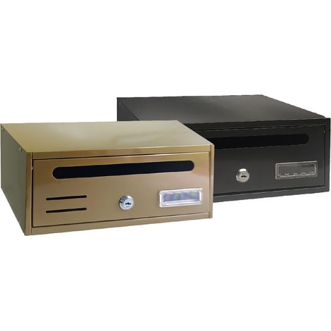CASSETTA POSTALE SINGOLA ORIZZONTALE 1 posti - bronzata - cm. 30x17,5x H. 12