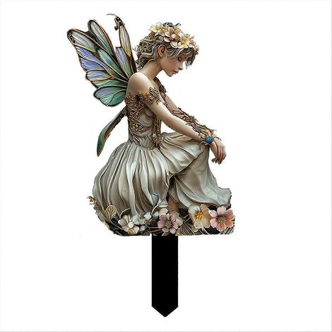 Support pour pot de fleurs en acrylique, motif papillon féerique (1/5)