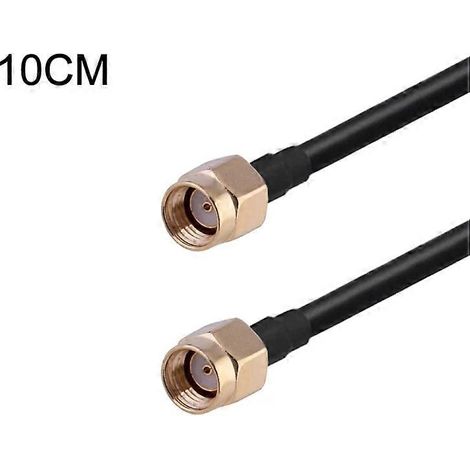 Câble adaptateur coaxial RP-SMA mâle vers RP-SMA mâle - 10 cm RG174, (1/3)