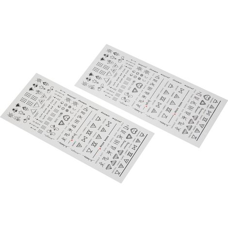 Autocollants à transfert à l'eau pour ongles décoratifs avec lettres et motifs (1/5)