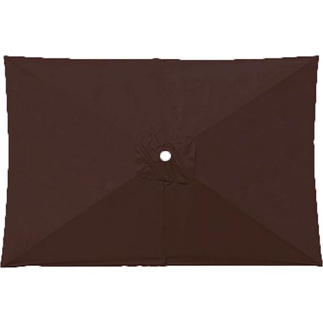 Toile de rechange pour parasol rectangulaire, toile de rechange imperméable, couleur café, 2 x 3 mètres (1/5)