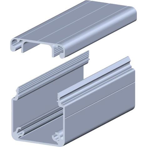 Rs Pro – Système de gestion des câbles en aluminium 2m – Barre profilée 40x40mm – Taille de rainure 8mm – Pour installation flexible