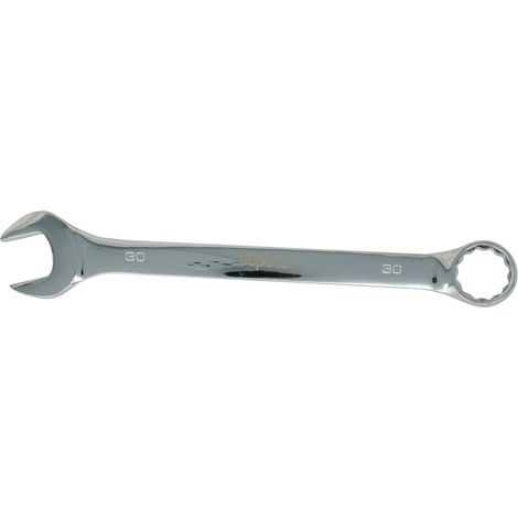 Dapetz ® 30mm Combination Spanner Fixed Head Open End Ring Wrench Mirror Polished Chrome Vanadium Steel Metric Hand Tool Heavy Duty (1/4)