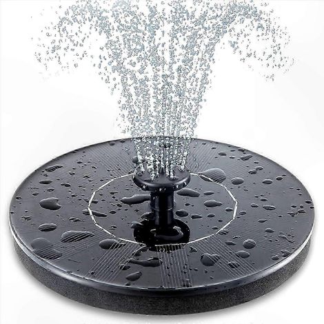 Pompe à fontaine solaire à 6 buses, adaptée aux bassins et étangs pour l'abreuvement des oiseaux, conception flottante de 3,5 watts. (1/5)