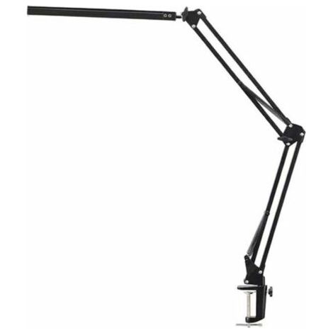 Lampe de Bureau LED à Pince,12W Lamp de Bureau Architecte avec Clamp, Atténuation et Température de Couleur Réglable, Bras Pivotant en Métal, LED Protection des Yeux(Noir), (1/4)