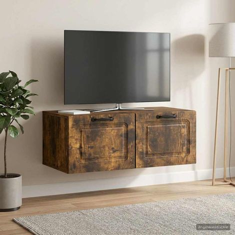 Wandmontierter TV-Schrank Geräucherte Eiche 78,5 x 41 x 30 cm (1/5)