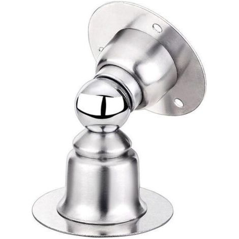 2 PCS Arrêt de Porte Magnétique, Inoxydable avec Ruban Adhésif Double Face 3M ou Vis - Inutile de Forage / forage (acier brossé) (1/5)