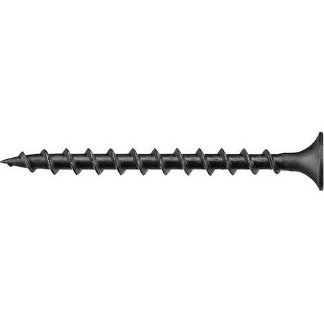 Dewalt – Boîte de 1000 vis à plaque de plâtre 25 mm – Pointe d'aiguille pour installation rapide – Revêtement phosphaté noir (1/8)