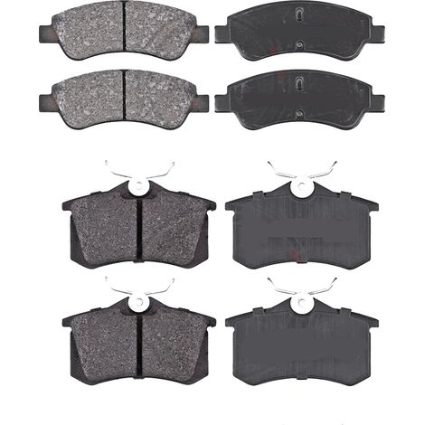 KIT PASTIGLIE FRENO ANTERIORI E POSTERIORI compatibile con PEUGEOT 307 (3A/C) / PASTIGLIE FRENANTI AUTO OEM P 61 066  P 61 068,P 85 020  P 61 080 / SOSTITUZIONE DIRETTA / BASSA POLVERE / SILENZIOSO