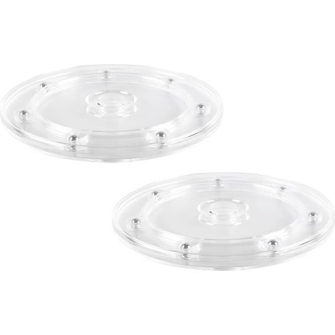 Lot De 2 Plateaux Tournants Lazy Susan En Acrylique De 15 Cm, Pour Rangement De Cuisine, Garde-manger, Table, Comptoir Et Bureau (1/5)