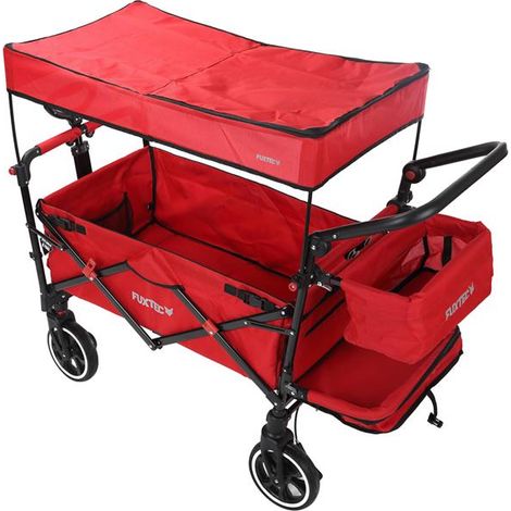 FUXTEC Bollerwagen CT850 PREMIUM, carro plegable, Fux Family Collection - El Smart Rider - rojo