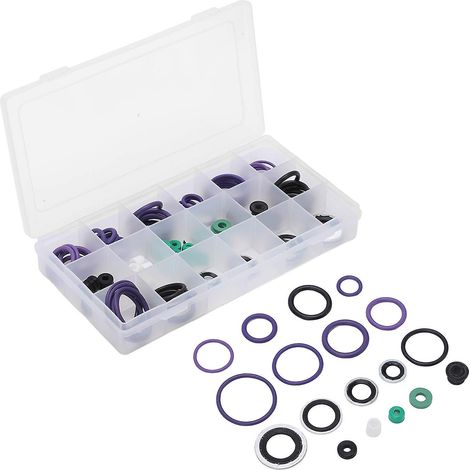 Kit de 122 joints toriques pour climatisation automobile, assurant une étanchéité optimale et compatible avec Jiangling. (1/5)