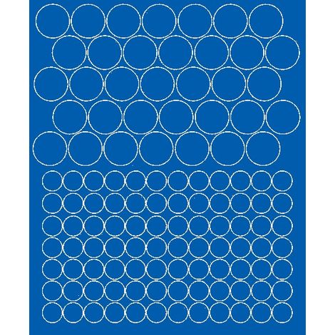 Autocollants pour vélo, casque, roues, pois, 119 pièces, bleu mat.