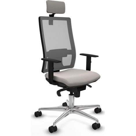 Chaise de bureau piqueras y crespo Horna blanc mousse simili cuir