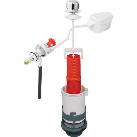 Wirquin – Mécanisme de chasse d'eau simple chasse MX – Robinet flotteur à alimentation latérale F80 – Installation facile – Économie d'eau 3/6L