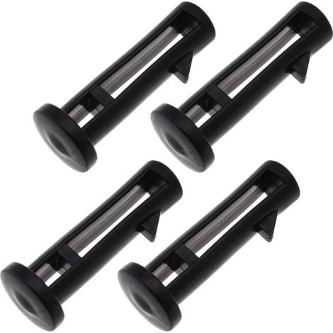 Juego de 4 bisagras de plástico negro para tapa de contenedor con ruedas de 240 L - 60 mm x 15 mm (1/5)
