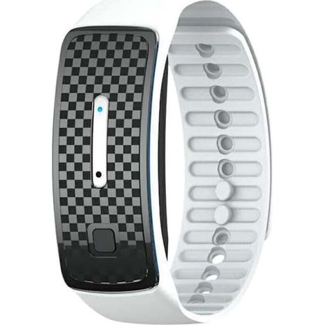 Bracelet anti-moustiques à ultrasons étanche, bracelet anti-piqûres de moustiques rechargeable pour les sports de plein air (blanc) (1/5)