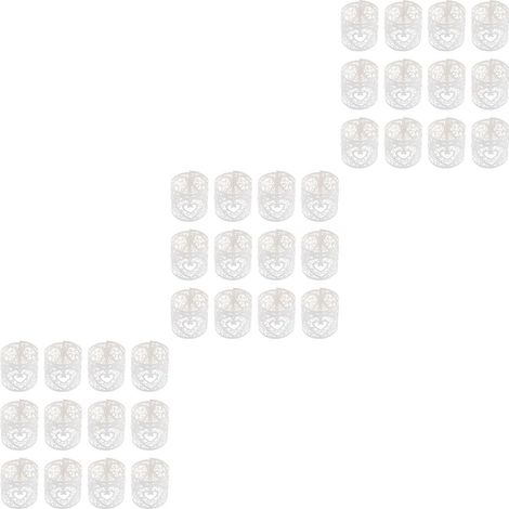 150 Pièces bordure de bougie faveurs de mariage votive couvre-bougies chauffe-plat batteries décor cache- en papier déco chauffe-plat pratique délicat papier cadeau (1/5)