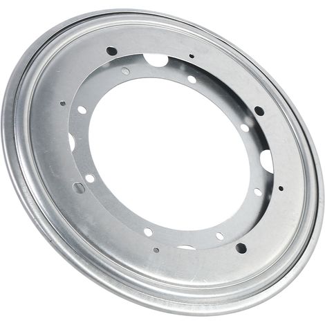 Robuste, runde, verzinkte Drehteller-Lazy-Susan-Platte mit Kugellager (9 Zoll, Silber) (1/4)