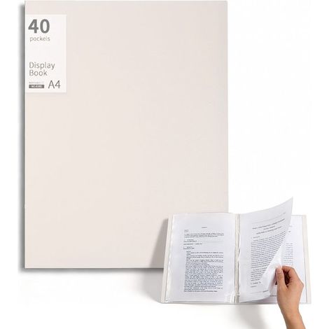 Carpeta para documentos tamaño A4，30,8 x 23 cm，Incluye 40 fundas，Carpeta para guardar exámenes (1/5)