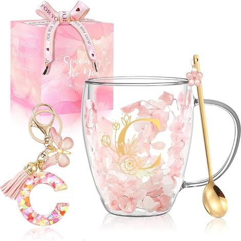 Cadeau pour femme, tasse à café en verre, d'anniversaire pour tasses thé expresso, personnalisés amis, maman, jolies à double paroi Noël (1/5)