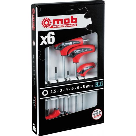 Peddinghaus Jeu de clés mâles coudées 3 mm, 4 mm, 5 mm, 6 mm, 8 mm A064902 (1/2)
