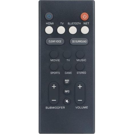 Nouveau VCQ9140 Télécommande de Remplacement VCQ9140 Soundbar Télécommande pour Yamaha Sound Bar Soundbar Audio Speaker System VCQ9140 YAS-109 YAS-209 ATS-2090 ATS-1090 Remote Controller (1/4)