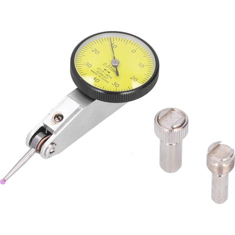 Comparateur à levier 0-0,8mm, précision 0,01mm, cadran 32mm, palpeur rubis haute sensibilité, jauge de mesure mécanique professionnelle. (1/5)