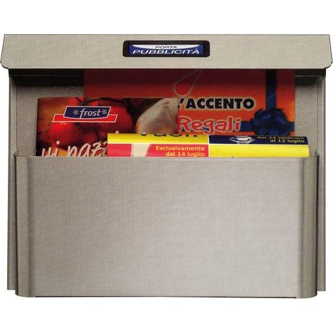CASSETTA PER PUBBLICITA' - in acciaio inox antigraffio - 34X8X28H CM