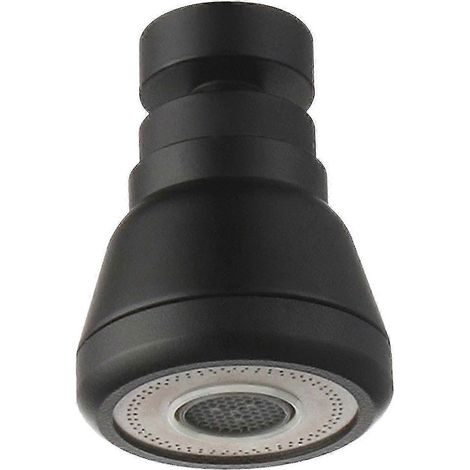 Rallonge de robinet rotative à 360° avec douchette anti-éclaboussures et 3 modes d'utilisation, pommeau de robinet en cuivre noir économe en eau - OUI (1/5)